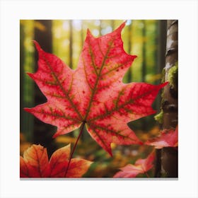 A red maple leaf 3 Canvas Print