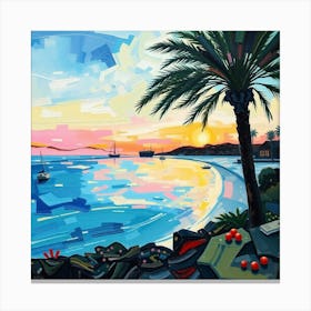 Sunset At The Beach 3 Canvas Print