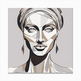 Abstract Portrait Of A Woman Canvas Print