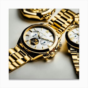 Two Gold Expensive Watches (2) Canvas Print