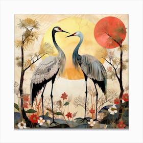 Bird In Nature Crane 1 Canvas Print