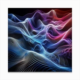 Abstract Wave Pattern Canvas Print