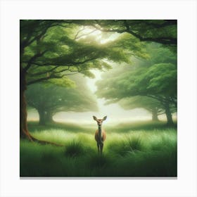 Deer In The Forest 3 Canvas Print