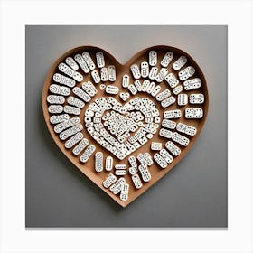 Heart Of Dominoes Canvas Print