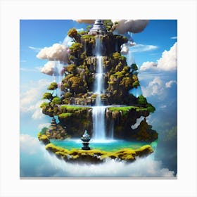 Waterfalls In The Sky Canvas Print