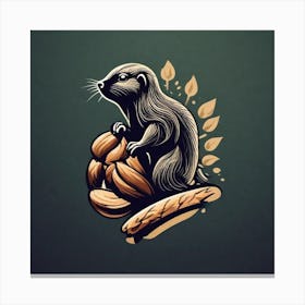 Beaver Logo Canvas Print