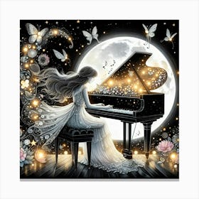 Moonlight Piano 1 Canvas Print