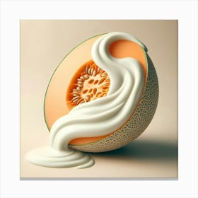 Artwork of Melon And Yogurt Canvas Print