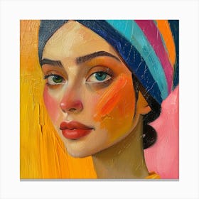 Portrait Of A Woman With A Turban Canvas Print