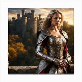 Girl In Armor Canvas Print