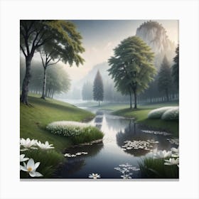 Lily River Canvas Print