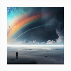 Rainbow In Space Canvas Print