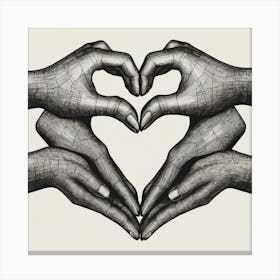 Heart Of Hands Canvas Print