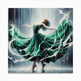 Dancer In The Rain 2 Canvas Print