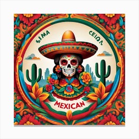 Mexican Skull 81 Canvas Print