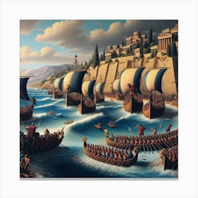 Battle Of Aegina Canvas Print