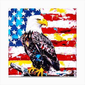 Patriotic Eagle - American Eagle Canvas Print