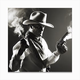 Cowboy With Guns 1 Canvas Print