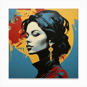 Lady In Black Canvas Print