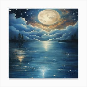 Moonlight Over Water Canvas Print