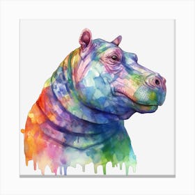 Rainbow Hippo 4 Leinwandbilder