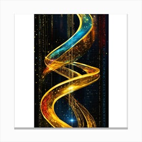 Dna Spiral Canvas Print