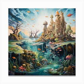 Underwater Castle 1 Canvas Print