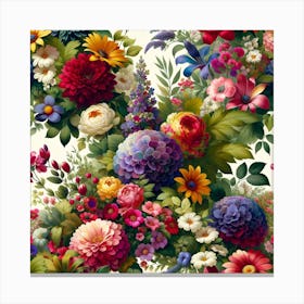 Floral Seamless Pattern 3 Canvas Print