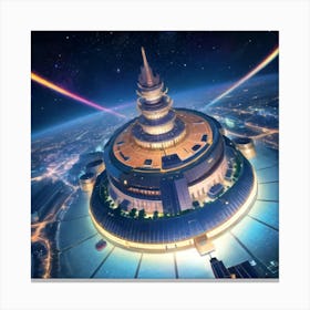 Futuristic Mansion of the Elites Canvas Print