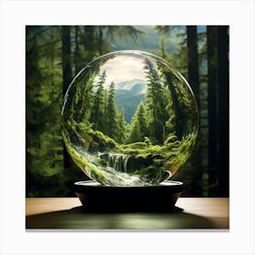 Forest In A Glass Ball Canvas Print