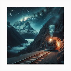 Train In The Tunnel 13 Canvas Print