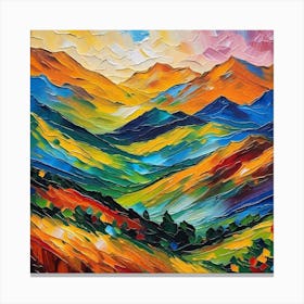 Colorful Landscape Painting 2 Canvas Print