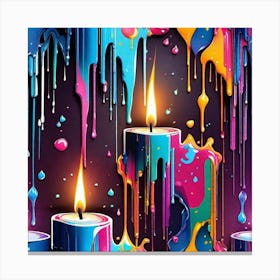 Dripping Candles Canvas Print