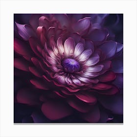 Purple Dahlia Canvas Print