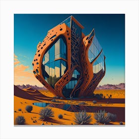 Office Building Standing In The Desert Canvas Print