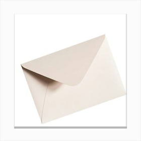 White Envelope On A White Background Canvas Print