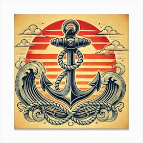 Tattoo Anchor 4 Canvas Print