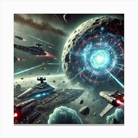 A Futuristic Sci Fi Scene Depicting The Tactical U 1 Canvas Print