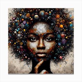 Afro Girl Canvas Print