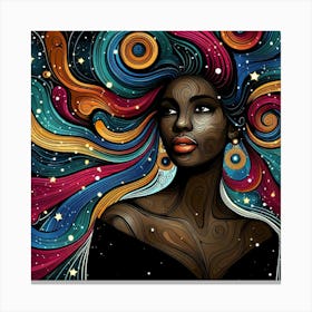 Andromina Celestial Portrait Canvas Print