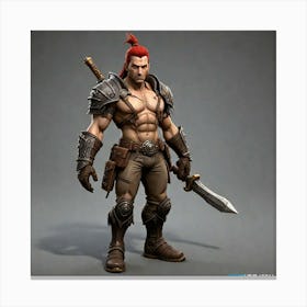 Warrior With A Sword 1 Canvas Print