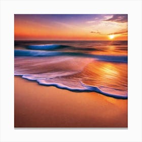 Sunset At The Beach 208 Canvas Print