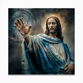 Jesus Christ Touch My Screen Canvas Print