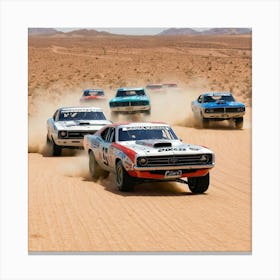 Cars Racing In T Dd673 Canvas Print