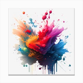 Colorful Paint Splash Canvas Print