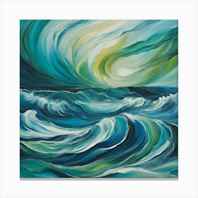 Ocean Waves Design Canvas Print