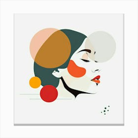 Abstract Portrait Of A Woman Canvas Print