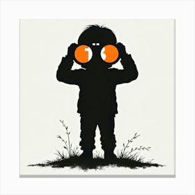 Boy With Binoculars Canvas Print