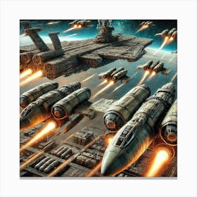 Heavy Bomber Squadrons Tharsis Class Carrier Canvas Print