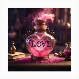 Love In A Bottle Canvas Print